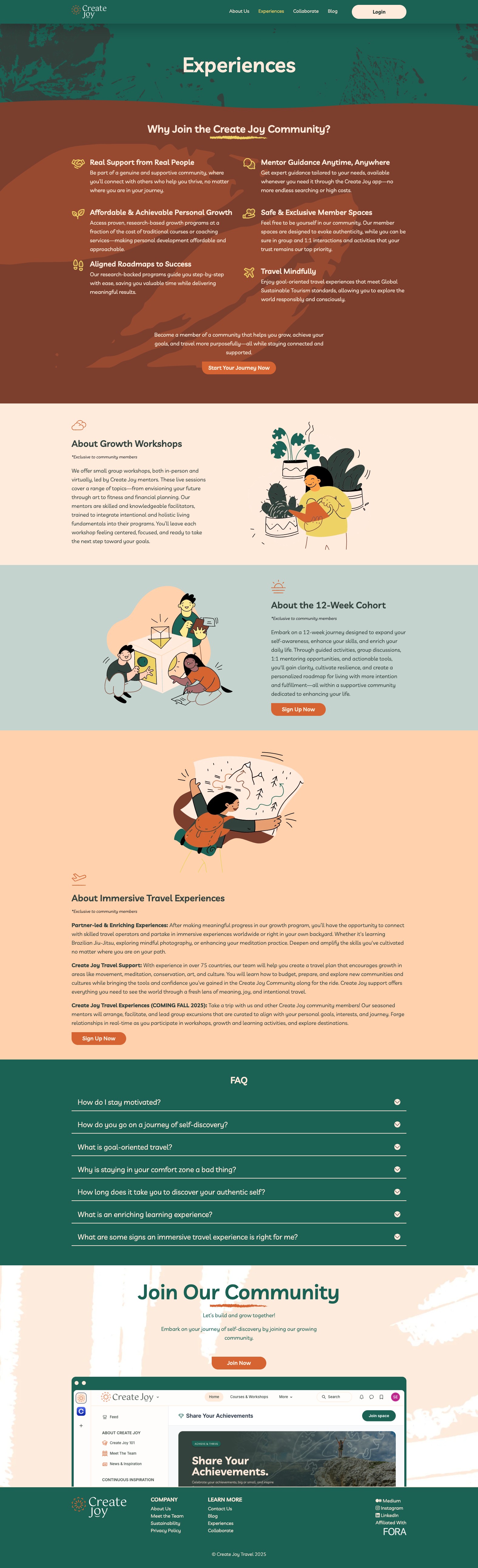 Screenshot of Create Joy Travel