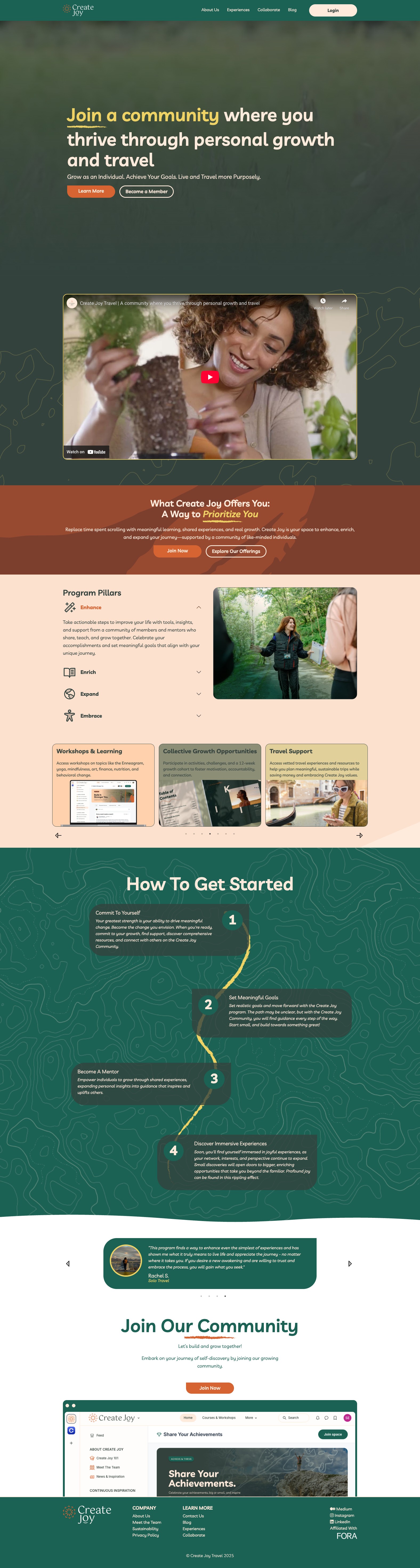 Screenshot of Create Joy Travel